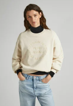 Pepe Jeans CaraFelpaIvory White Donna Felpe PE121J09K-B11