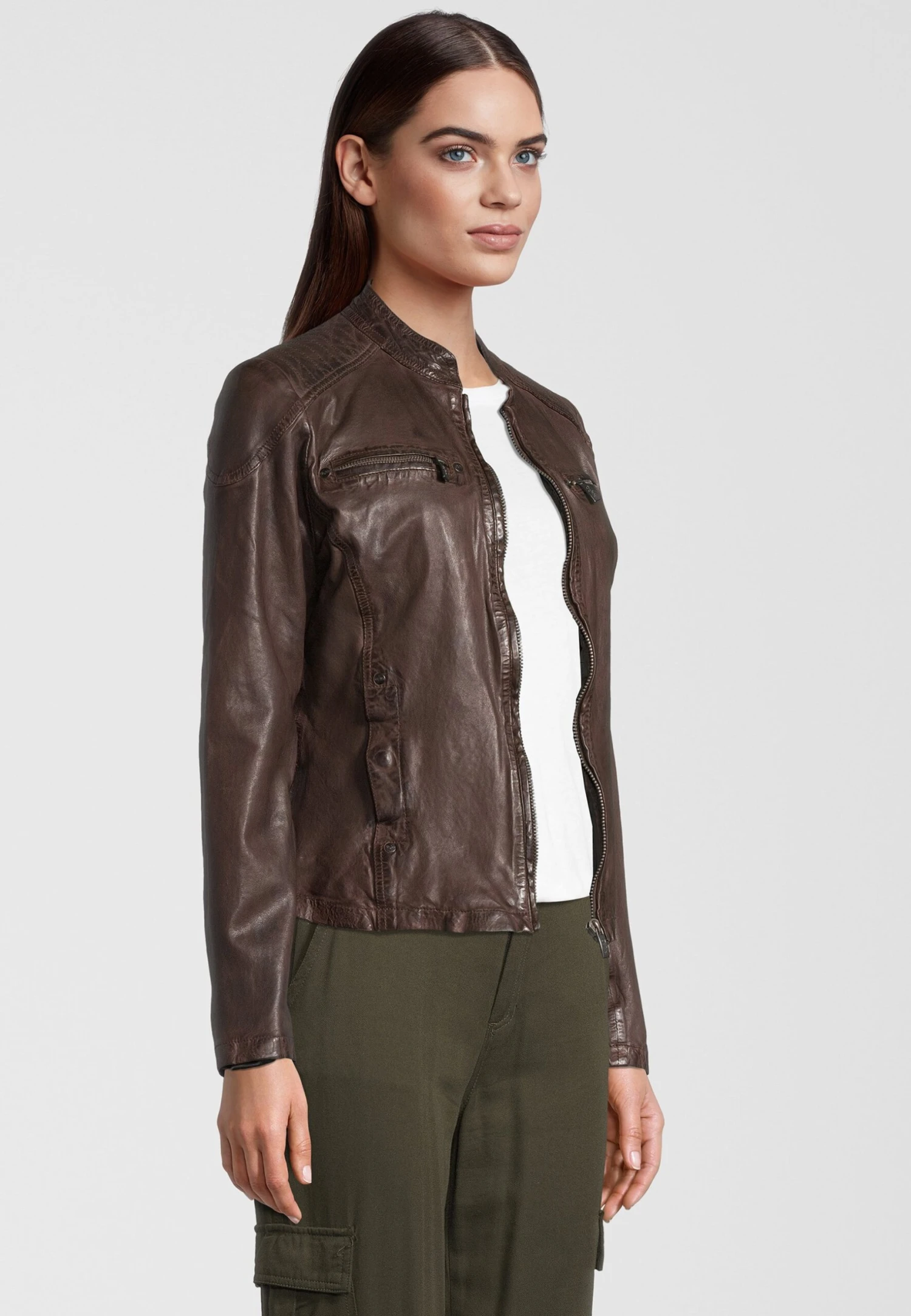 Buffalo Giacca Di Pelle - D Brown 3 Buffalo Giacca Di Pelle - D Brown - immagine 3