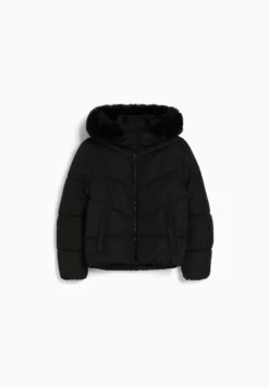 BERSHKA Hood Puffer- Giacca Invernale - Black -Ulla Popken Negozio 246051878a554ac48200c942f848e8a9 scaled