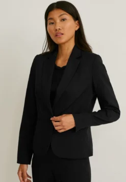 Met Schouderpads - Blazer - Black