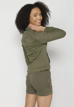 Koroshi Giacca Di JeansKakiKhaki Donna Giacche E Blazer KOL21G02X-N11 -Ulla Popken Negozio 4218faa86d3f41b4a99cf90da29e660e scaled