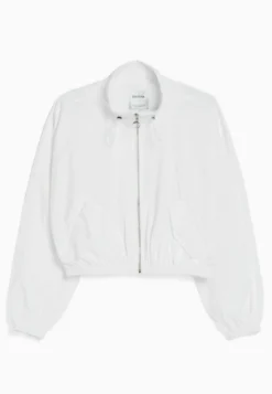 BERSHKA Cropped Ripstop Textured - Giacca Leggera - Off White -Ulla Popken Negozio 456bbec83b8443df91ecd122dd67988c scaled