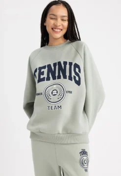 DeFacto Oversize FitFelpaGreen Donna Felpe DEZ21J0MZ-M11