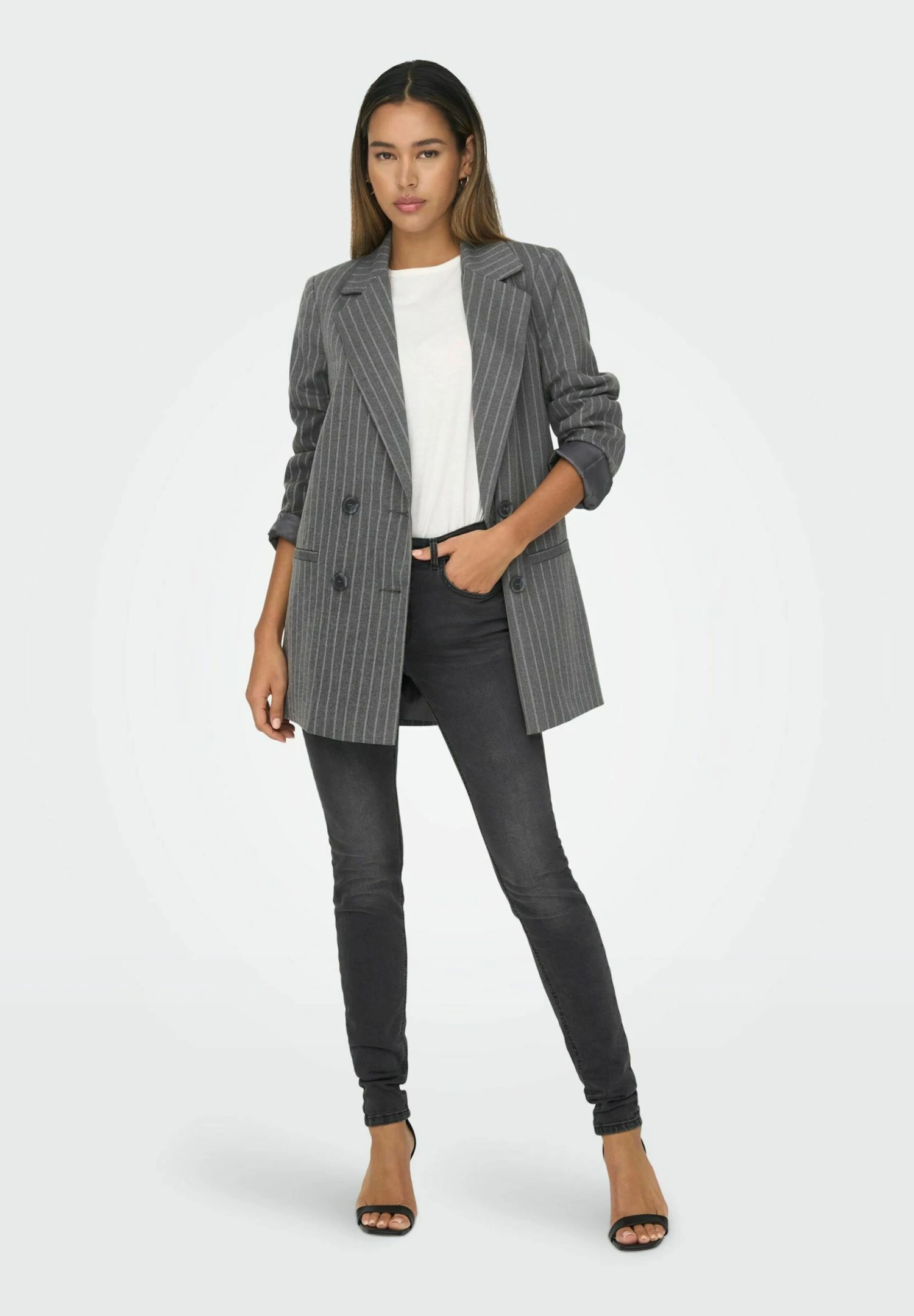 ONLY BlazerDark Grey Melange Donna Giacche E Blazer ON321G1RC-C11 2 ONLY BlazerDark Grey Melange Donna Giacche E Blazer ON321G1RC-C11 - immagine 2