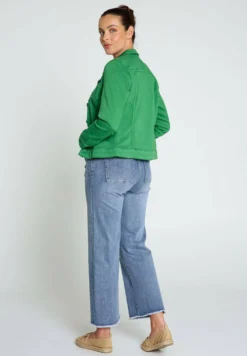 Unifarbene Mit Knöpfen Und TaschenGiacca Di JeansGreen Donna Giacche E Blazer C5E21G04E-M11 -Ulla Popken Negozio e01e9d4f8dd64bad86bb0bd913dd043d